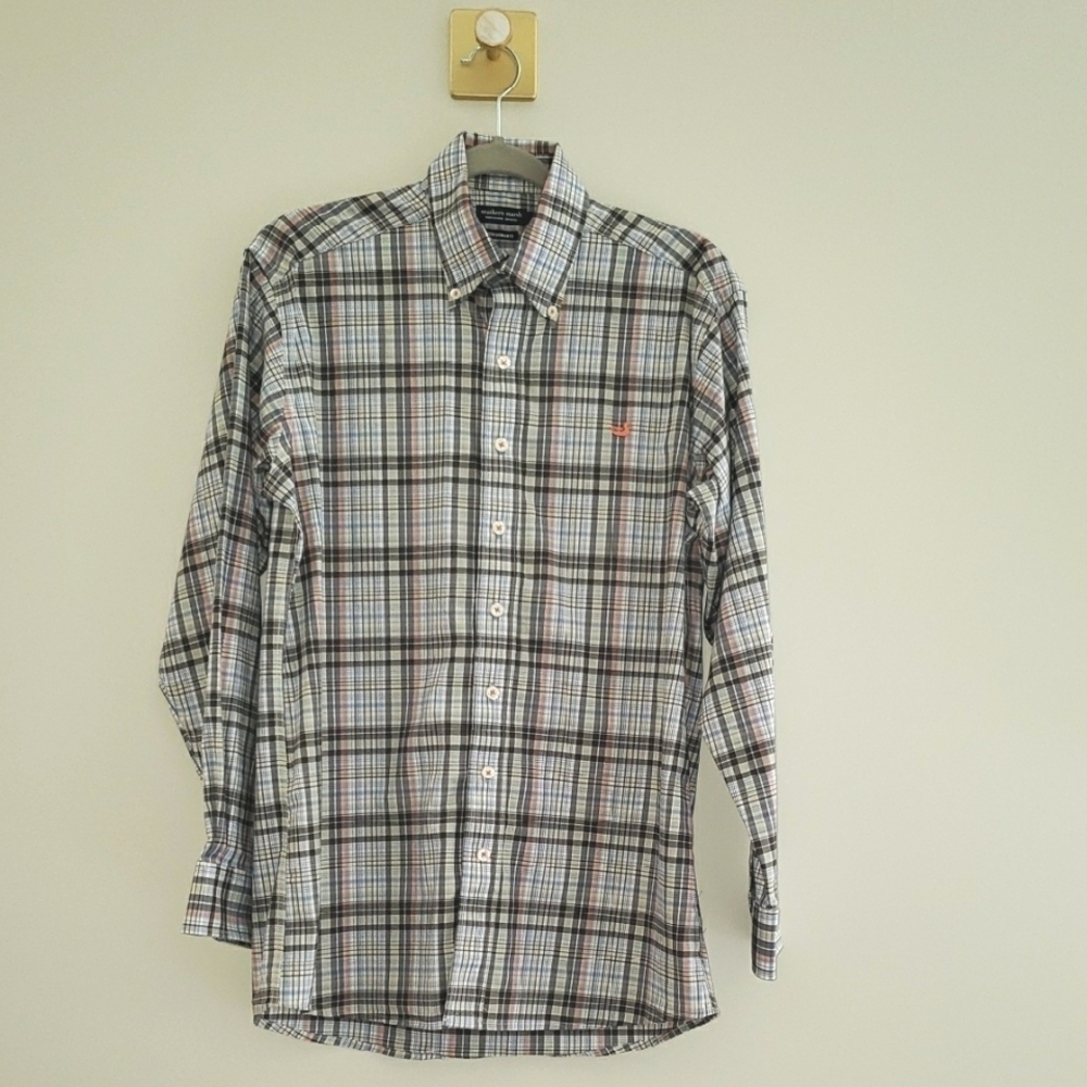 Southern Marsh Performance NWOT Men's Plaid Button Down Shirt Small Long Sleeve